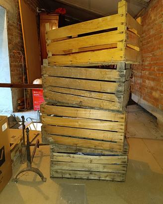 4 cassette legno grezzo robuste