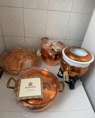Batteria pentole in rame professionale Ruffoni