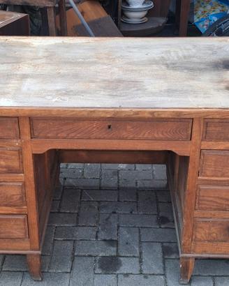 SCRIVANIA IN LEGNO MASSICCIO