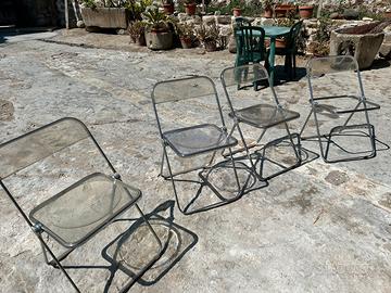 Sedie pieghevoli Plia Castelli trasparenti