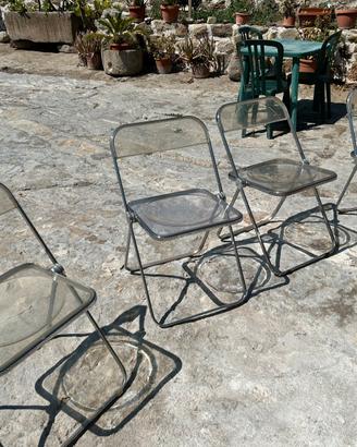 Sedie pieghevoli Plia Castelli trasparenti