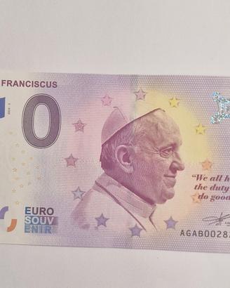 0 euro souvenir banconota papa francesco