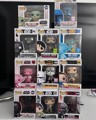 Lotto 11 funko pop star wars mandalorian yoda