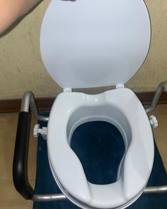 Rialzo WC 10 cm -GOVITA con braccioli e coperchio