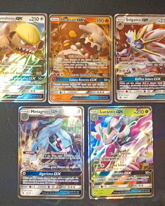 Lotto 5 carte Pokemon GX