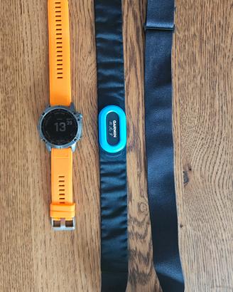 Garmin Fēnix 6 Pro Solar + fascia cardio HRM-Tri