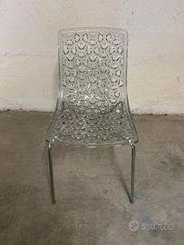 set 6 sedie design trasparenti