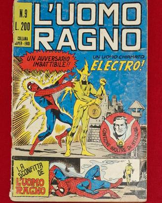 Uomo Ragno Spiderman n°9 originale 1970 Marvel