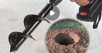 Punta acciaio acarbonio nero aspirale da giardino 