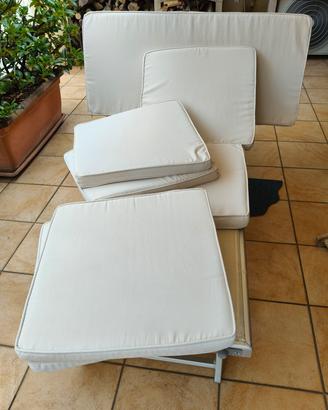 set cuscini divanetti da giardino 