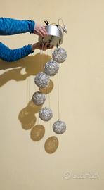 Lampadario a sei sfere regolabili in altezza