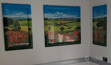 Triade stampe con cornice dipinta