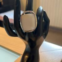 Anello agata bianca