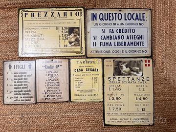 TARGHE VINTAGE IN METALLO 1939 CASA DI TOLLERANZA