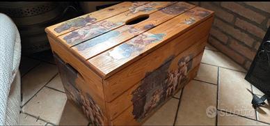 Cassa Panca in Legno/ Porta Oggetti