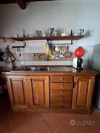 Mobile da cucina con lavello inox