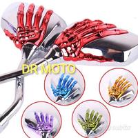 2x coppia SPECCHIETTI CUSTOM MANO skeleton b