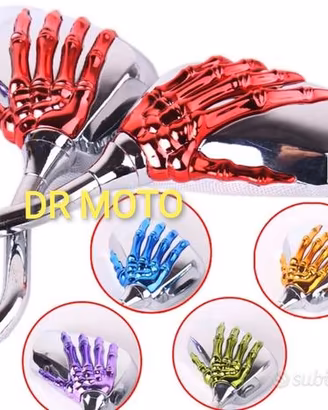 2x coppia SPECCHIETTI CUSTOM MANO skeleton b