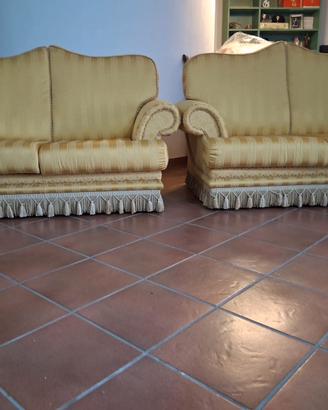 Doppio divano biposto rasatello di cotone