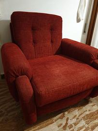 POLTRONA RELAX ROSSO BORDEAUX