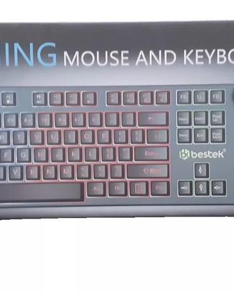 Tastiera Da Gioco Cablata + Mouse Retroilluminati