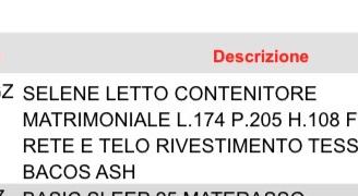 Struttura letto matrimoniale