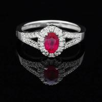 ANELLO DD GIOIELLI ORO 18KT BRILLANTI  E RUBINO