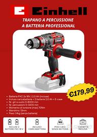 Einhell Trapano Percussione 18V + Spedizione