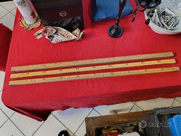 Set Metri da Sarto Vintage in Legno