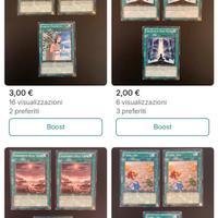 Carte varie yugioh ( prezzi in foto )