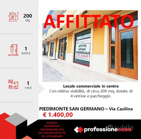 Locale con 4 vetrine in centro