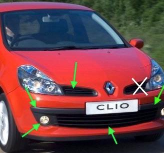 Clio III pezzi di ricambio per paraurti anteriore