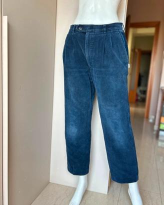 Pantalone classico Fila taglia 50 a costine blu L
