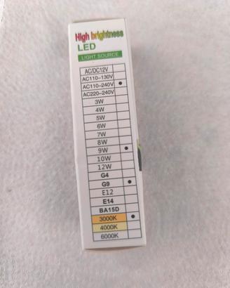 set 18 lampade 220V con attacco G9