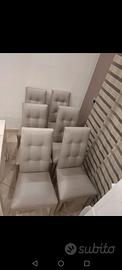 6sedie simil pelle grigio/tortora (ritiro provNA)