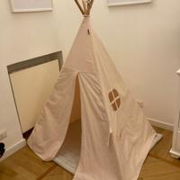 Tenda Teepee 120 cm rosa di cotone