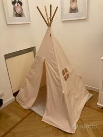 Tenda Teepee 120 cm rosa di cotone