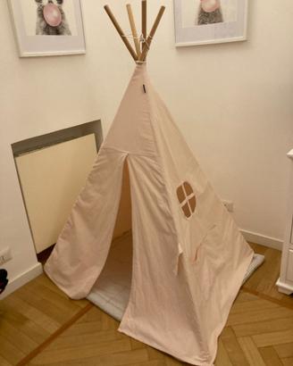 Tenda Teepee 120 cm rosa di cotone
