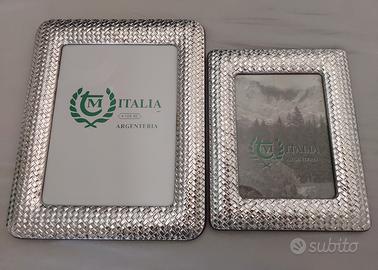 coppia di cornici in argento