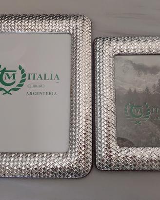 coppia di cornici in argento
