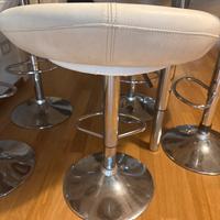 Sgabelli pelle acciaio