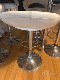 Sgabelli pelle acciaio