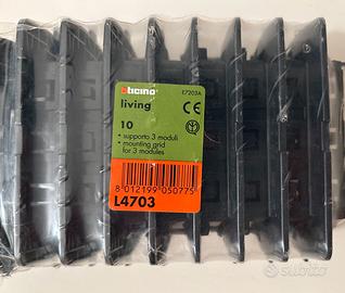 BTicino L4703 – Lotto 10 Supporti 3 Moduli Living