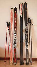 Sci Nordica e Head con scarponi e bastoncini