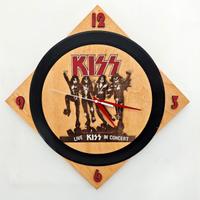 KISS- orologio da parete in legno