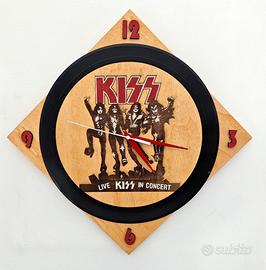 KISS- orologio da parete in legno