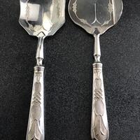 Due pezzi vintage   Dolci con Manici Argento 800,