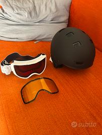 Casco e maschera snowboard