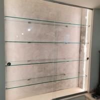 Mensole in vetro espositore vetrina