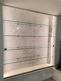 Mensole in vetro espositore vetrina